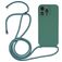 Mobigear Lanyard iPhone 15 Pro Coque avec cordon en Silicone - Vert
