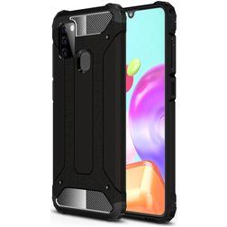 Mobigear Outdoor Coque Samsung Galaxy A21s Coque arrière Rigide Anti-Chocs - Noir