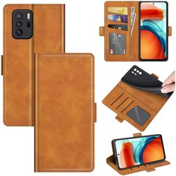 Mobigear Slim Magnet Housse POCO X3 GT Etui Porte-Monnaie - Cognac
