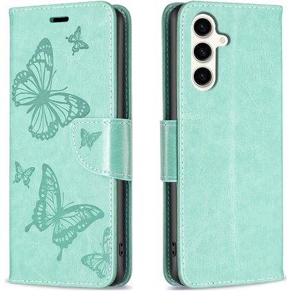 Mobigear Butterfly Housse Samsung Galaxy S23 FE Etui Porte-Monnaie - Vert