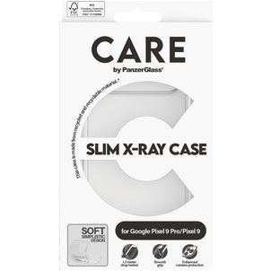 CARE by PanzerGlass Fashionable Coque Transparente Google Pixel 9 Coque arrière en Silicone - Transparent