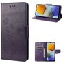Mobigear Flowers Housse Samsung Galaxy M23 Etui Porte-Monnaie - Violet