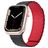Mobigear Loop Mag Bracelet Silicone Apple Watch Fermeture magnétique - 42/41/40/38 mm - Noir / Rouge