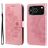 Mobigear Flowers Housse iPhone 17 Pro Etui Porte-Monnaie - Rose doré