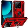 Mobigear Armor Ring Coque Xiaomi 13T Coque arrière Rigide Anti-Chocs avec Anneau-Support - Rouge