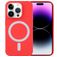 Mobigear Rubber Touch Coque iPhone 15 Pro Max MagSafe Coque arrière en Silicone - Rouge