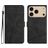 Mobigear Stitch Housse iPhone 17 Pro Etui Porte-Monnaie - Noir