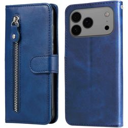 Mobigear Zipper Housse iPhone 17 Pro Max Etui Porte-Monnaie - Bleu
