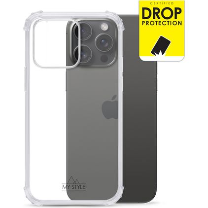 My Style Protective Flex Coque Transparente iPhone 15 Pro Max Coque arrière en TPU Souple Anti-Chocs - Transparent