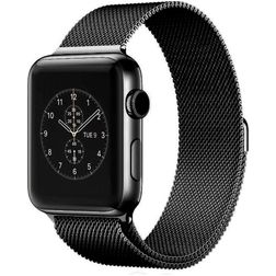Mobigear Style Loop Bracelet Milanais Apple Watch Fermeture magnétique - 49/46/45/44 mm - Noir
