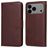 Mobigear Wallet Housse iPhone 17 Pro Max Etui Porte-Monnaie - Marron