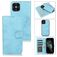 Mobigear Wallet iPhone 12 Pro Coque Étui 2en1 avec coque amovible Portefeuille - Bleu layette