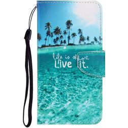 Mobigear Design Housse Huawei P40 Lite E Etui Porte-Monnaie - Life is short