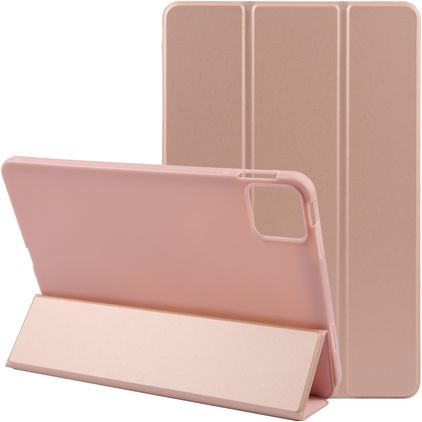 Mobigear Tri-Fold Gel Coque iPad Air 11 Pouces (2024) Etui en TPU,Similicuir - Rose doré