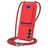 Mobigear Lanyard Card Samsung Galaxy A16 Coque avec cordon en Silicone et Porte-Cartes - Rouge