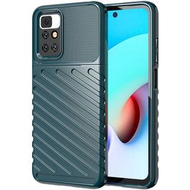 Mobigear Groove Coque Xiaomi Redmi 10 4G Coque arrière en TPU Souple - Vert