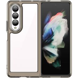 Mobigear Crystal Coque Samsung Galaxy Z Fold 4 Coque arrière Rigide - Transparent / Gris