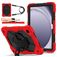 Mobigear SureGrip Xtreme Coque Samsung Galaxy Tab A9 Plus (2023) Coque arrière en Plastique rigide,Silicone + Bandoulière + Support Amovible - Rouge
