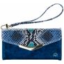 Mobilize Gelly Velvet iPhone X Coque Sac à main 2en1 avec coque amovible - Royal Blue Snake