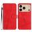 Mobigear Stitch Housse iPhone 17 Pro Etui Porte-Monnaie - Rouge