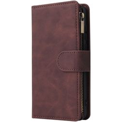 Mobigear Zipper Housse Huawei P40 Etui Porte-Monnaie - Marron