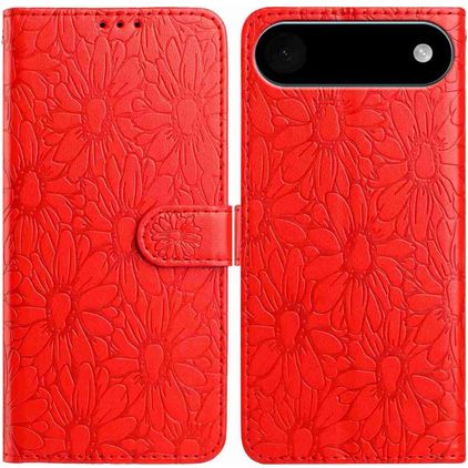 Mobigear Flowers Housse iPhone Air Etui Porte-Monnaie - Rouge