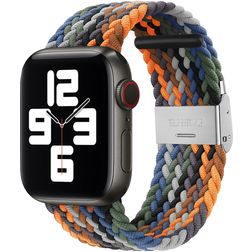 Mobigear Braided Bracelet Nylon pour Apple Watch Fermeture à pince - 49/46/45/44 mm - Digital Camouflage