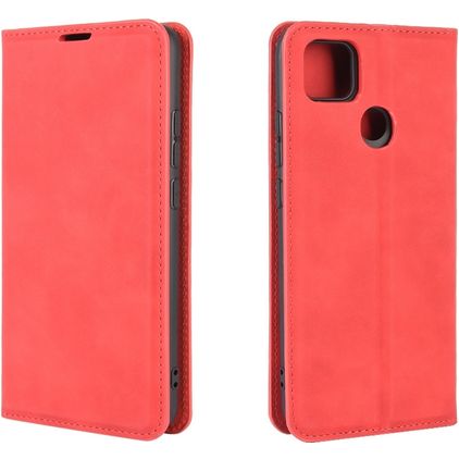 Mobigear Retro Slim Xiaomi Redmi 9C Étui Portefeuille - Rouge