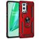 Mobigear Armor Ring OnePlus 9 Pro Plastique rigide Coque arrière Antichoc avec bague de maintien - Rouge