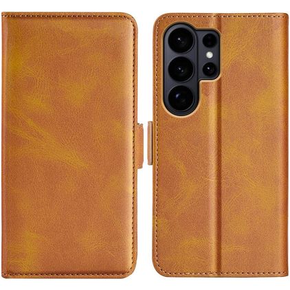 Mobigear Slim Magnet Housse Samsung Galaxy S26 Ultra Etui Porte-Monnaie - Cognac