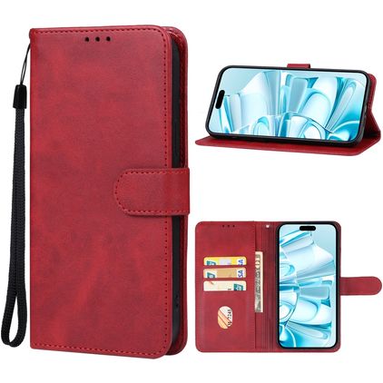 Mobigear Wallet iPhone 16 Étui Portefeuille - Rouge