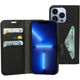 Mobiparts Classic Wallet Housse iPhone 13 Pro Etui Porte-Monnaie - Noir