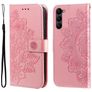 Mobigear Flowers Housse Samsung Galaxy S23 Etui Porte-Monnaie - Magenta