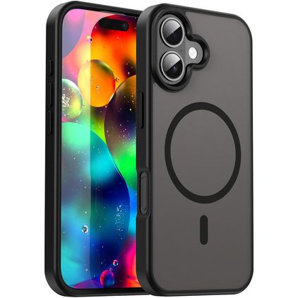 Mobigear Shockproof Coque iPhone 17 MagSafe Coque arrière Rigide - Noir