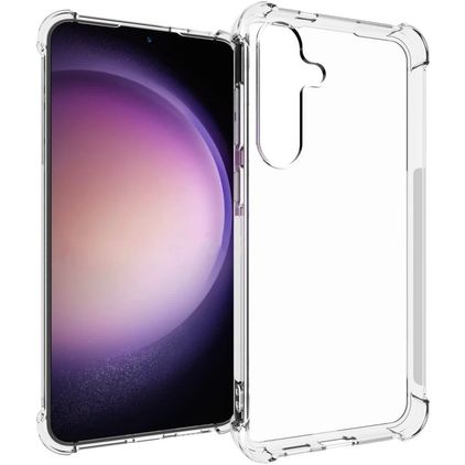Mobigear Cushion Coque Transparente Samsung Galaxy S24 Plus Coque arrière en TPU Souple Anti-Chocs - Transparent