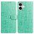 Mobigear Flowers Housse iPhone 17 Etui Porte-Monnaie - Vert