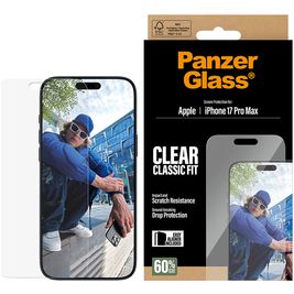 PanzerGlass Classic Fit iPhone 17 Pro Max Verre trempé Protection d'écran - Compatible Coque