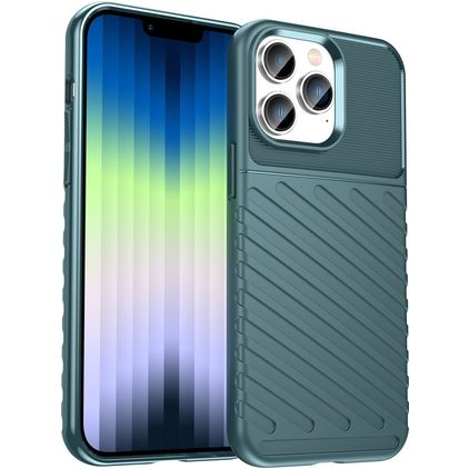 Mobigear Groove Coque iPhone 14 Pro Max Coque arrière en TPU Souple - Vert