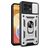 Mobigear Armor Ring Cam Slide Coque Motorola Edge 40 Pro Coque arrière Rigide Anti-Chocs avec Anneau-Support et Protecteur Lentilles - Argent