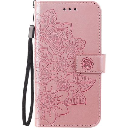 Mobigear Flowers OPPO A54 5G Étui Portefeuille - Rose doré