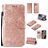 Mobigear Flowers Housse iPhone 12 Pro Etui Porte-Monnaie - Rose doré