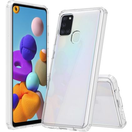 Mobigear Crystal Transparent Samsung Galaxy A21s Plastique rigide Coque arrière - Transparent