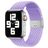 Mobigear Braided Bracelet Nylon pour Apple Watch Fermeture à pince - 42/41/40/38 mm - Violet / Lavande