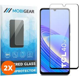 Mobigear Premium TCL 40 SE Verre trempé Protection d'écran - Compatible Coque - Noir (Lot de 2)