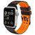 Mobigear Aero Armor Bracelet Silicone Apple Watch Fermeture boucle ardillon - 49/46/45/44 mm - Noir / Orange