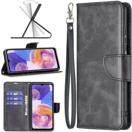 Mobigear Excellent Housse Samsung Galaxy A23 Etui Porte-Monnaie - Noir