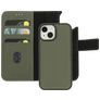 Mobiparts Housse iPhone 15 MagSafe Etui avec Coque Détachable en Cuir Véritable Porte-Monnaie - Vert