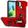 Mobigear Armor Ring Cam Slide Xiaomi Redmi A1 4G Plastique rigide Coque arrière Antichoc avec bague de maintien et cache caméra coulissant - Rouge