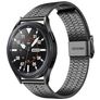 Mobigear Seven Bead Bracelet Acier Smartwatch Fermeture à pince - Connexion universelle de 20 mm - Noir