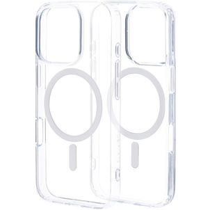 Mobiparts Hardcover Coque Transparente iPhone 16 Pro MagSafe Coque arrière Rigide - Transparent